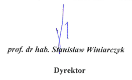 Dyrektor PIWet-PIB, prof. dr hab. Stanisław Winarczyk